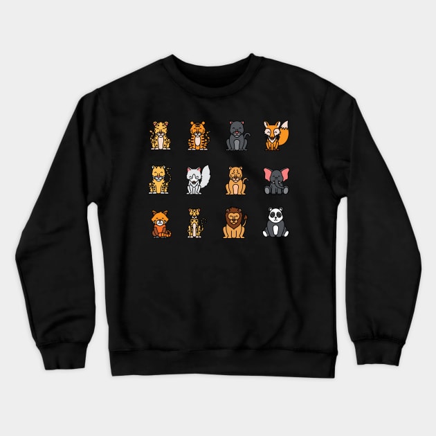 Cute animal zen mode Crewneck Sweatshirt by monicasareen